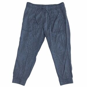 Orvis Lyocell Jogger‎ Pants Womens L Blue Drawstring Elastic Ankle Relaxed Fit